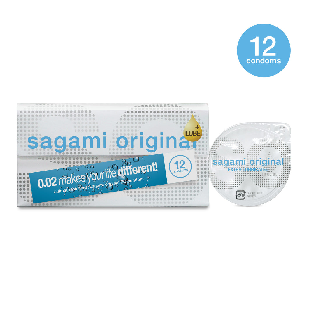 Sagami Original 0.02 Extra Lubricated Super Thin Super Strong Regular Condoms