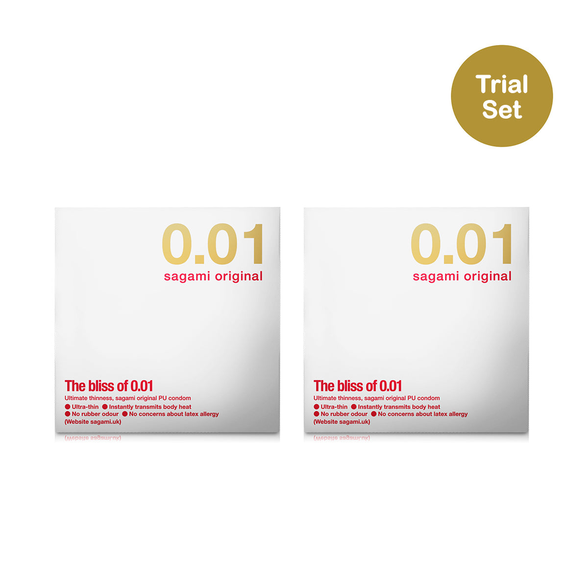 TRIAL SET - 2 Packs x 0.01 Regular Condom  (Enter Code "001TRIAL" for £5.99 NOW)